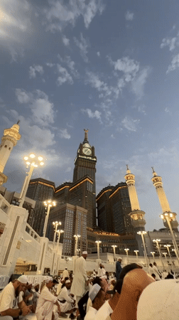Makkah Royal Clock Tower from day to night, Mecca