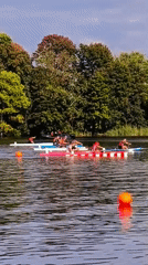 Kayak race and outdoor event on the water in Riga