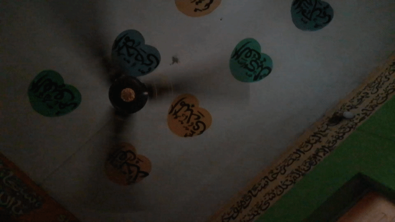 Decorated interiors with hearts and Arabic calligraphy observed in Lagos