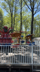 Children's entertainment activities observed in Cheboksary park area