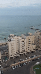 Early morning coastal views captured in Bat Yam, Israel