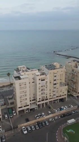 Early morning coastal views captured in Bat Yam, Israel
