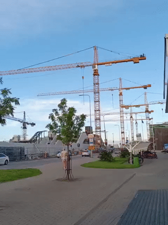 Tallinn development zone, retail complex, and summer details