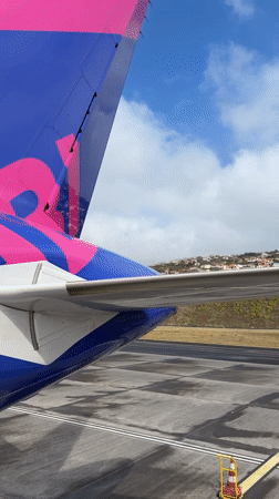 Wizz Air passengers disembark at Madeira airport