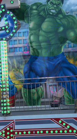 Spring carnival operates in Riga with superhero-themed rides
