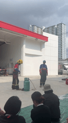 Fire safety demonstration conducted in Pattaya City, Thailand