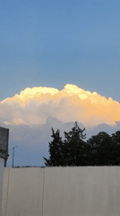 Daytime sky with sunlit clouds captured in Puebla, Mexico