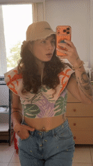 Woman takes morning selfies at Kiryat Bialik residence
