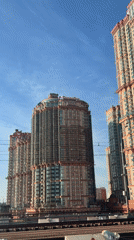 Construction work observed on apartment building in Khimki