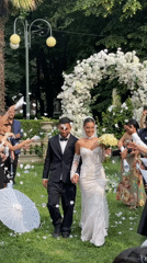 Wedding stroll and a kitten on a park bench in Tbilisi
