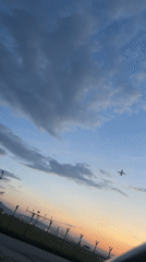 Aircraft spotted over Sofia during evening twilight hours