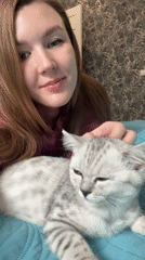 Woman documents quiet morning moments with cat in Izhevsk