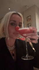 Dubai restaurant diners enjoy colorful cocktails during afternoon meal