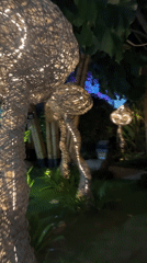 Kediri night festival blends art installations, bamboo architecture, and live music.