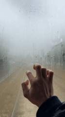 Passenger draws heart on fogged transit window in Sofia