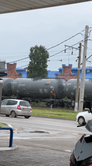 Routine gas station activity documented in Krasnodar, Russia