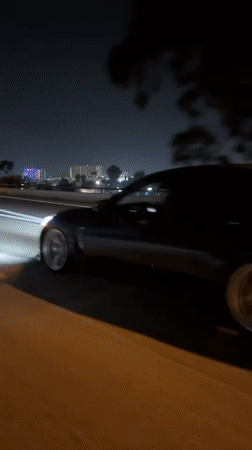Car emits exhaust flames on National City highway