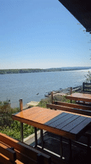 Morning dining experience documented at Zemun restaurant with river views