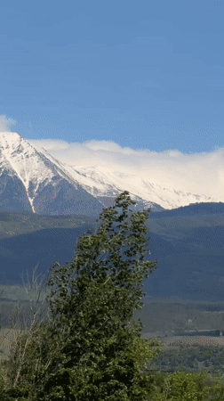 Scenic mountain landscape filmed near Barakovo, Bulgaria