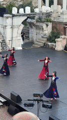 Folk dance groups perform at Plovdiv's Ancient Roman Theatre