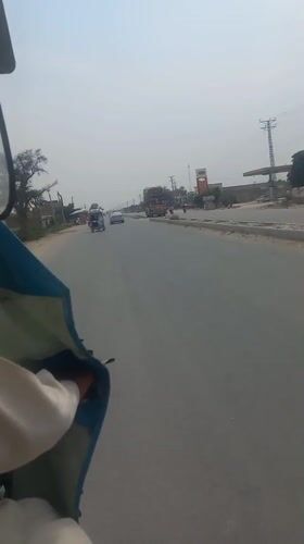 Light traffic documented on Pakistani road near Malana