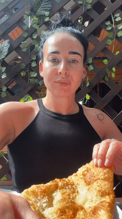 Snacking and selfies at a Sochi outdoor terrace