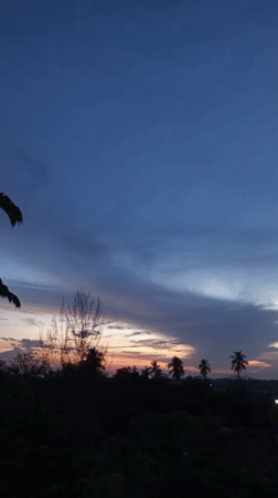 Sunset and twilight scenes documented across Lhokseumawe, Indonesia