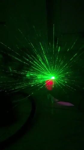 Green laser show and charcoal grilling in Tryokhgorny one evening