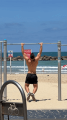 Morning beach activities observed in Tel Aviv