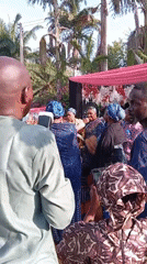 Traditional wedding celebration with music and dancing in Nigeria
