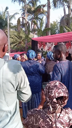 Traditional wedding celebration with music and dancing in Nigeria