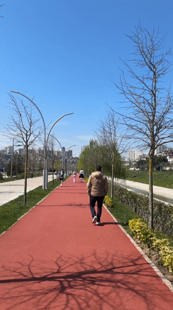 Spring morning activities captured across Istanbul parks and skies