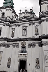 Daily life documented around baroque church in Ternopil, Ukraine
