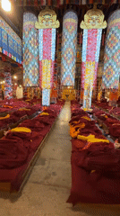 Buddhist temple scenes documented in Lhasa including Potala Palace