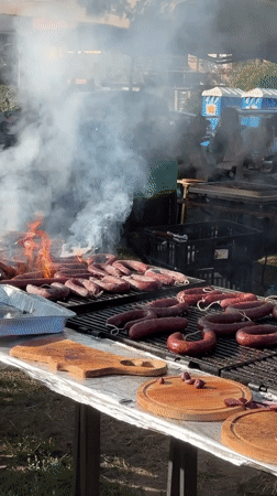 Festival day in Gorna Oryahovitsa with carnival rides and grilled food