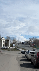 Evening street life documented in Petropavlovsk-Kamchatsky, Russia