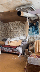 Room damage documented in Dubovaya, Russia