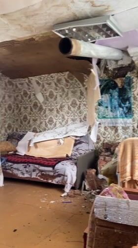 Room damage documented in Dubovaya, Russia