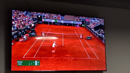Indoor viewing of Roland Garros 2026 tennis coverage documented