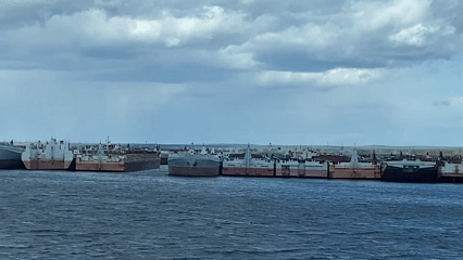 Ships docked, noodles cooked in Chaikovsky Russia morning scenes