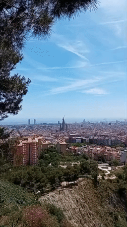 Witness captures daytime panoramic view of Barcelona cityscape