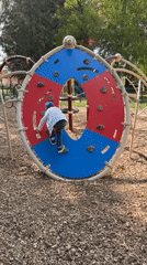 Afternoon playground visit documented in Pétange park, Luxembourg