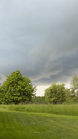 Stormy skies observed over rural Gangloff, Germany landscape