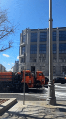 Morning street cleaning and urban scenes documented in central Moscow
