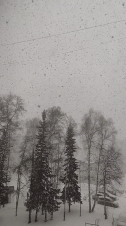 Heavy April snowfall blankets Ust-Ilimsk residential areas