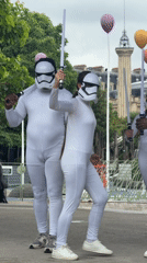 Star Wars cosplayers with lightsabers spotted in Paris