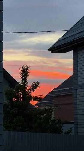 Evening sunset and tea moment captured in Rossiyskiy