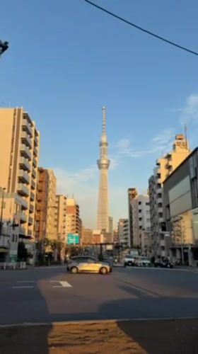 Tokyo Skytree visible from multiple eastern Tokyo locations Friday morning
