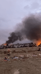 Major vehicle fire erupts at Quetta salvage yard