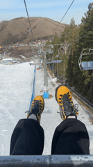 Ski lift ride documented in Krasnoyarsk, Russia